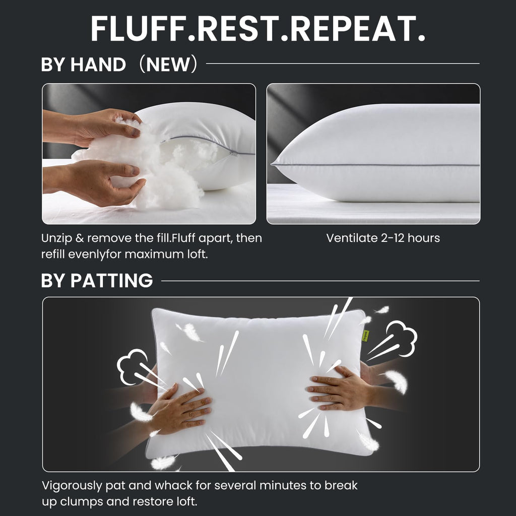 King Size Set of 2 Firm Bed Pillows R20435