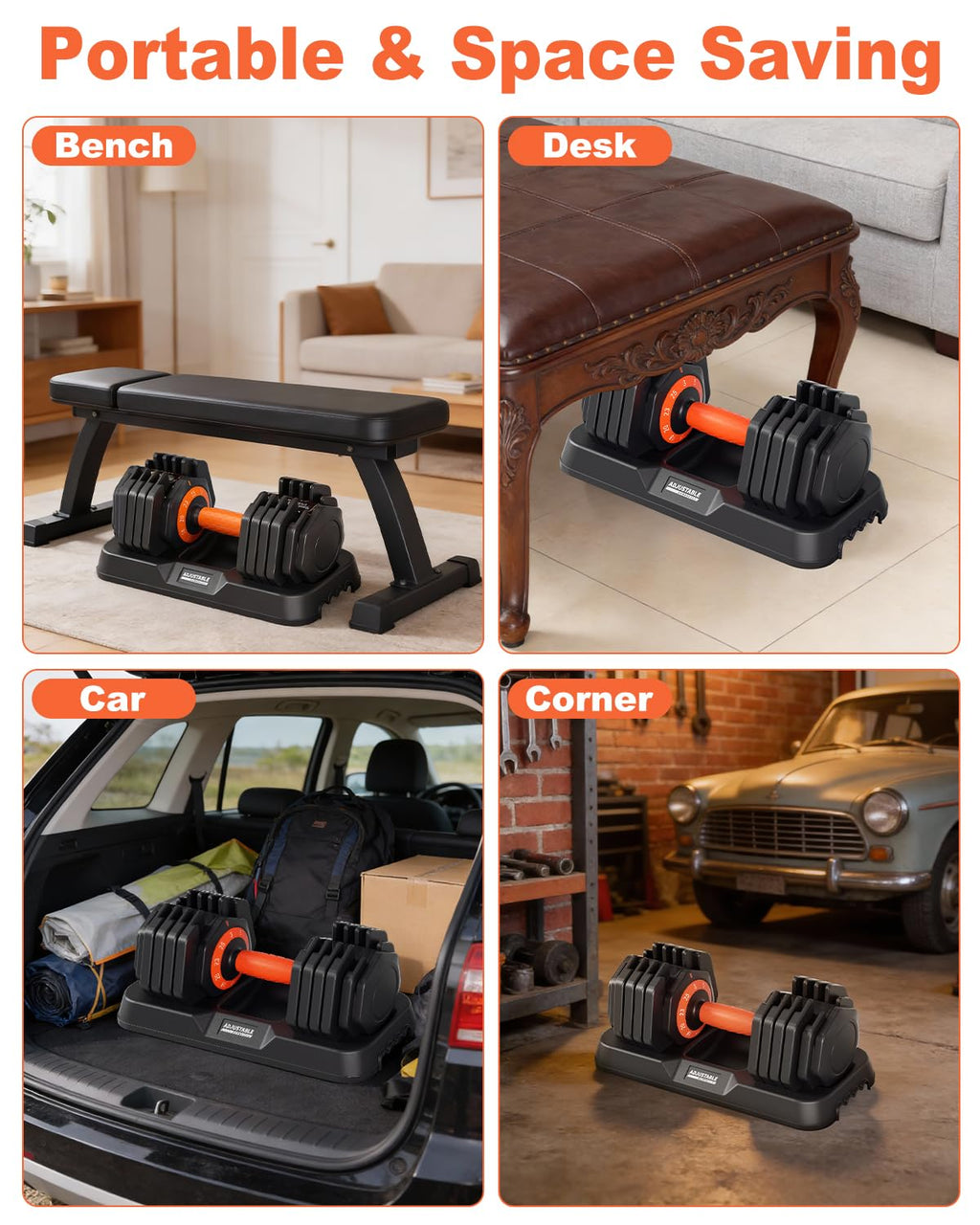 Adjustable Dumbbell Set 25lb/50lb F918109