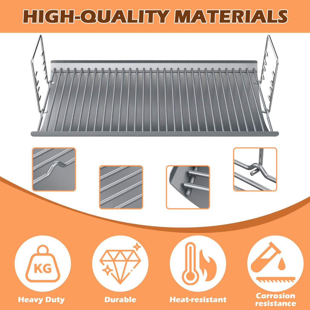 27 Inch Ash Pan Replacement Parts with 2pcs Fire Grate Hanger Set W361