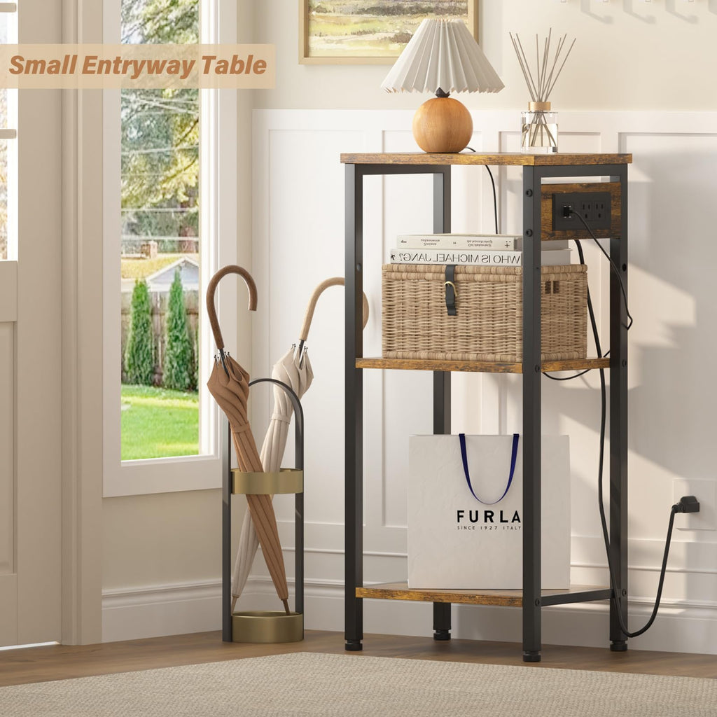 Tall End Table with Charging Station Y251073