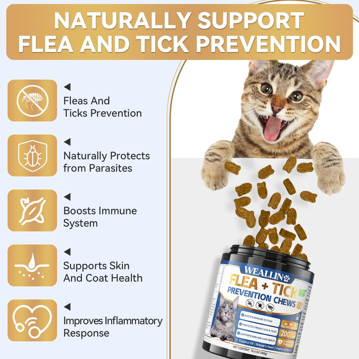 Flea and Tick Prevention Soft Chews for Dogs and Cats O2047