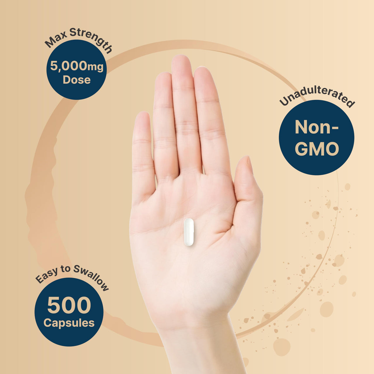 Micronized Unflavored Creatine Monohydrate Capsules 5,000mg 500 Count Z342339