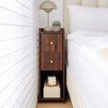 Wooden 2 Drawer Narrow Nightstand C239