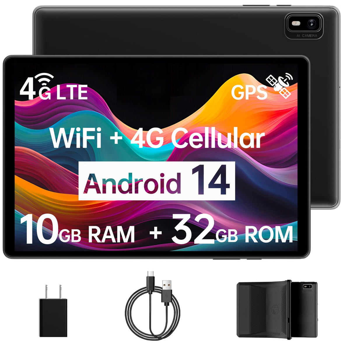 Android 14 Tablet with Sim Card Slot 10GB+32GB 10 inch Tablet D28185