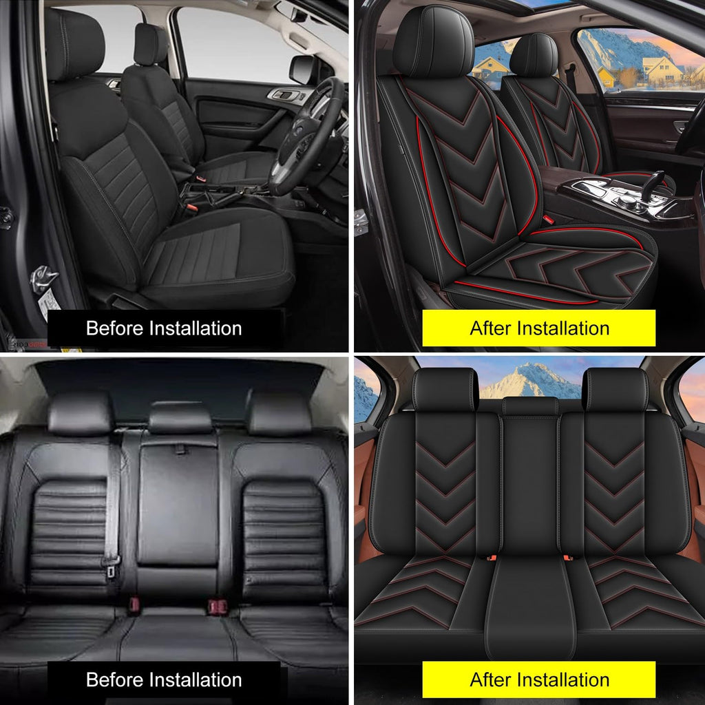 Waterproof Leather Full Set Car Seat Covers D74184