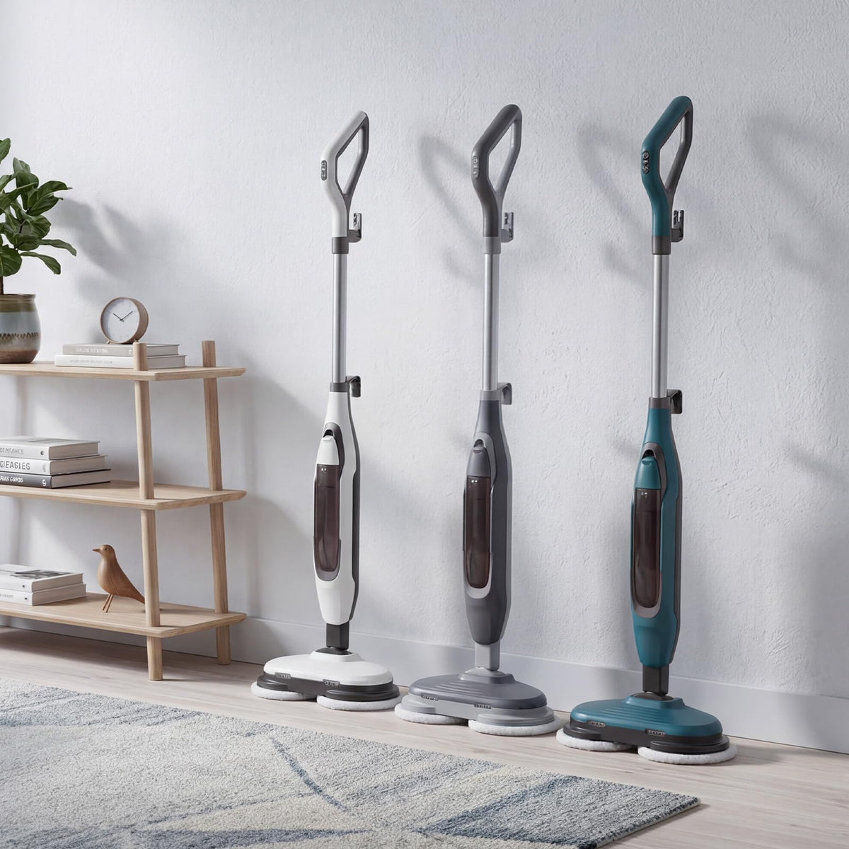 Spin Scrubbing Steam Mop, 4 Adjustable Steam Modes, Swivel Steering V508886
