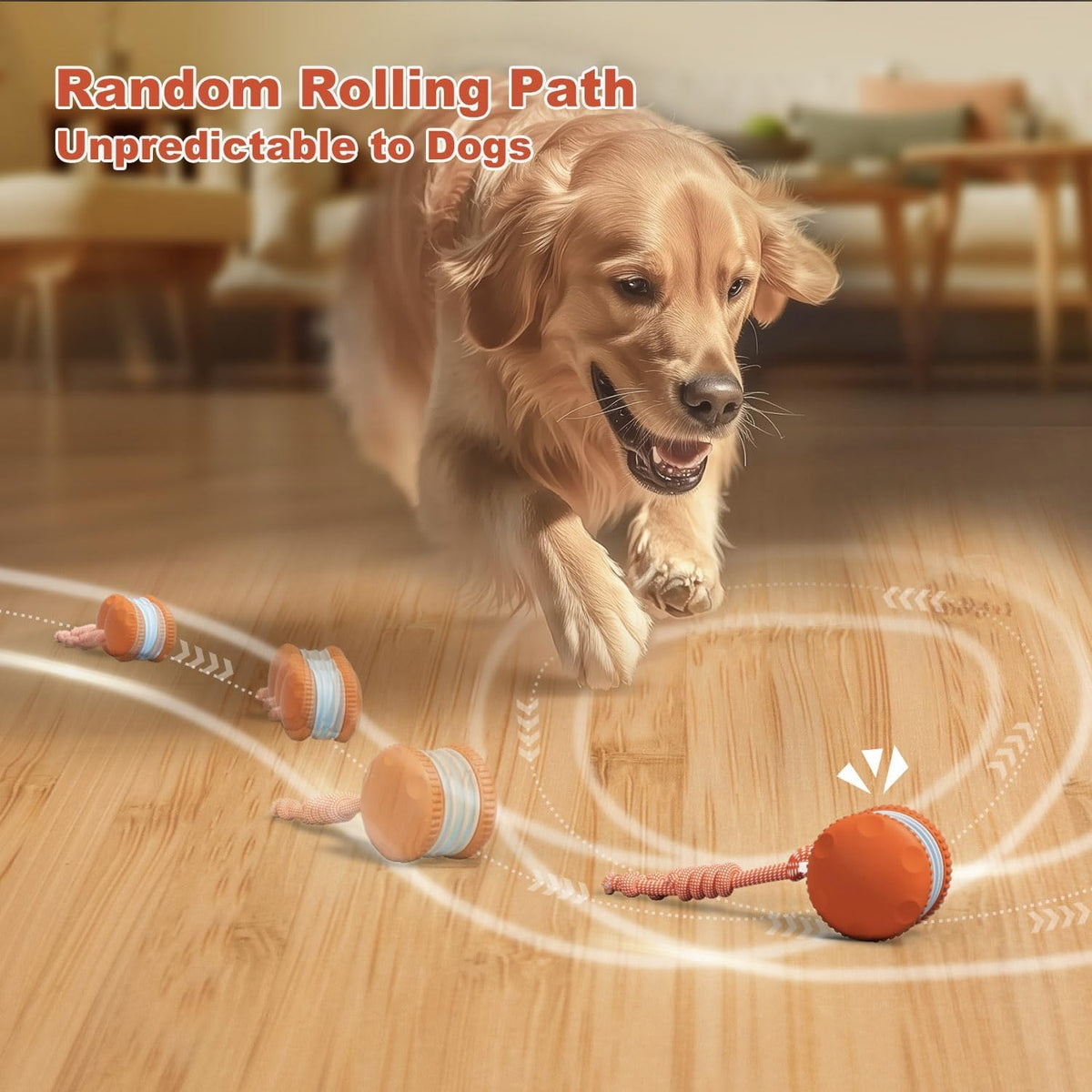 Electric Moving Dog Ball with Rope B232