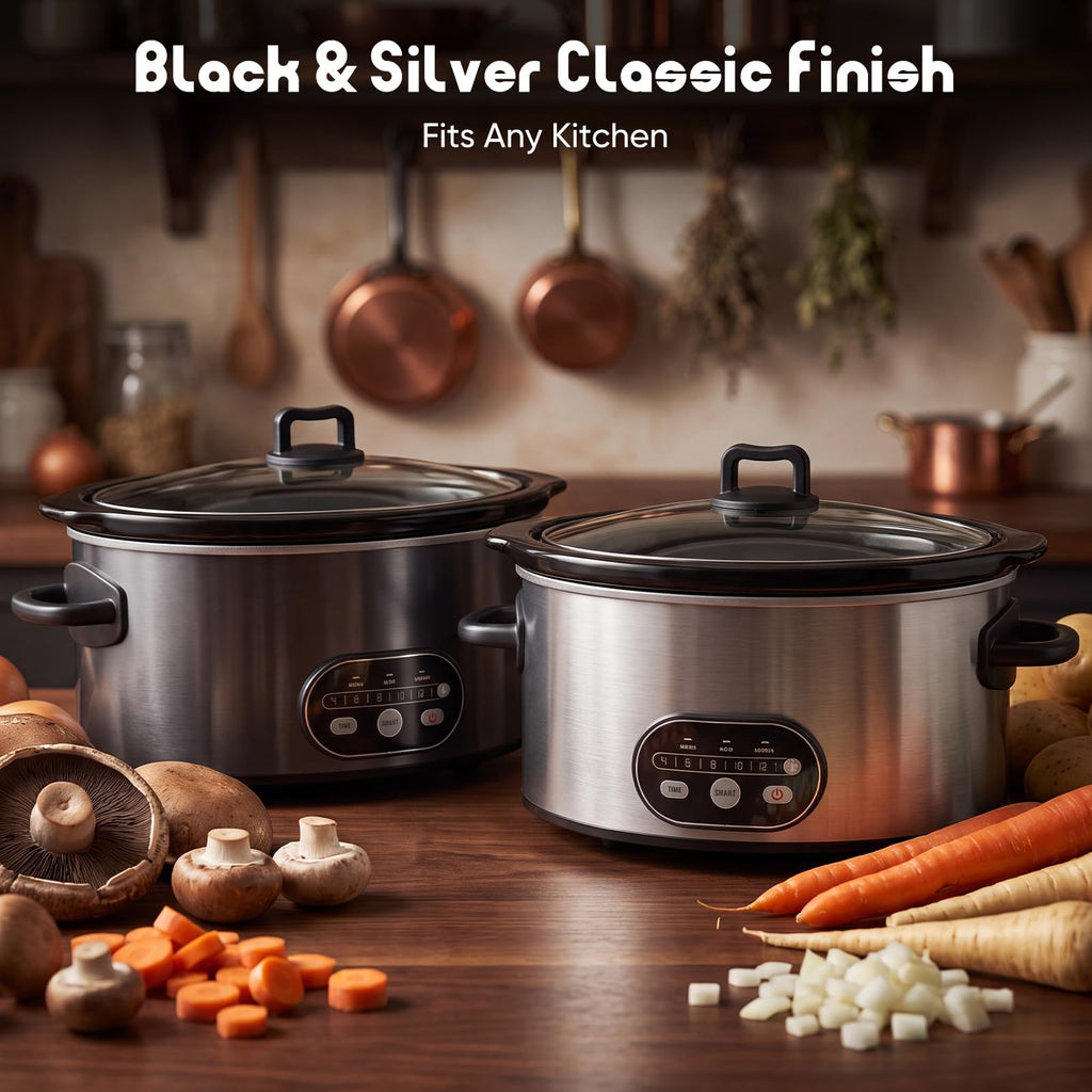 8 Quart Programmable Ceramic Nonstick Slow Cooker V498223