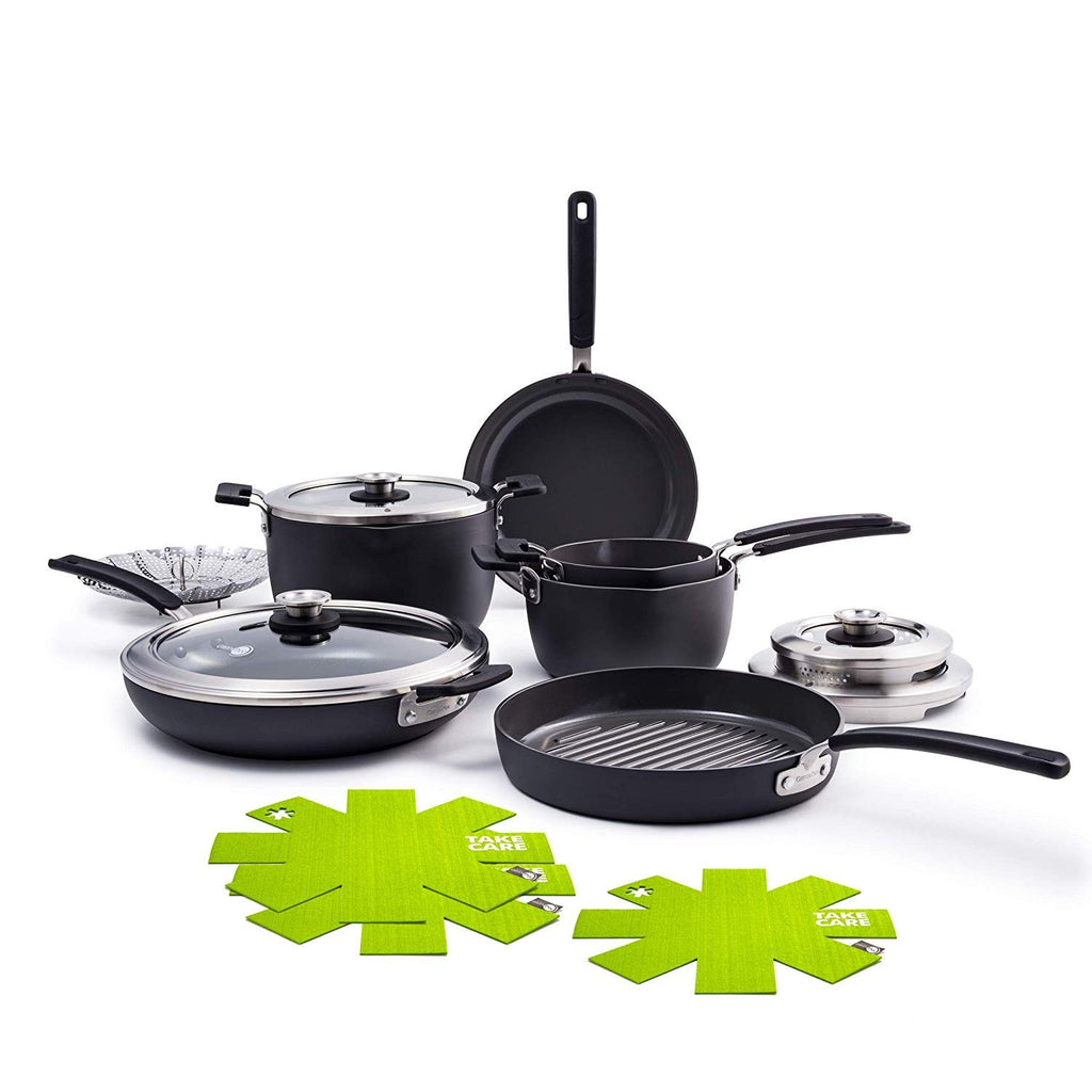 11 Piece Black Ceramic Nonstick Cookware Set L15772