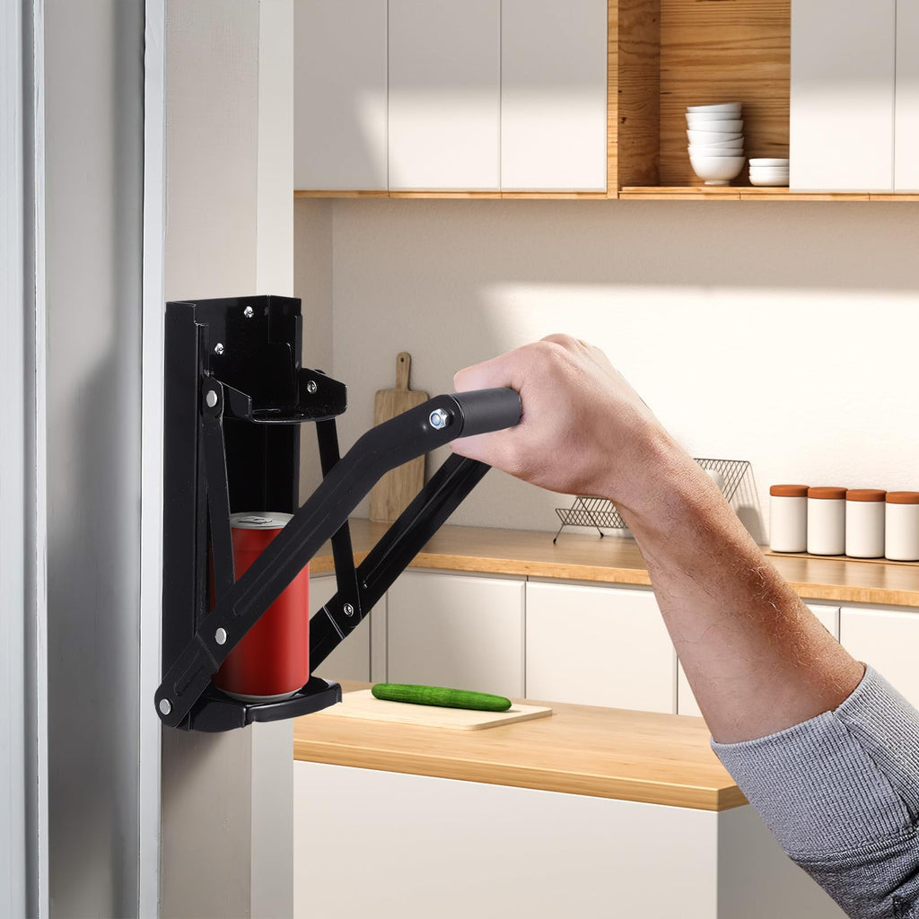 Black Wall Mounted Can Crusher with Bottle Opener M80463