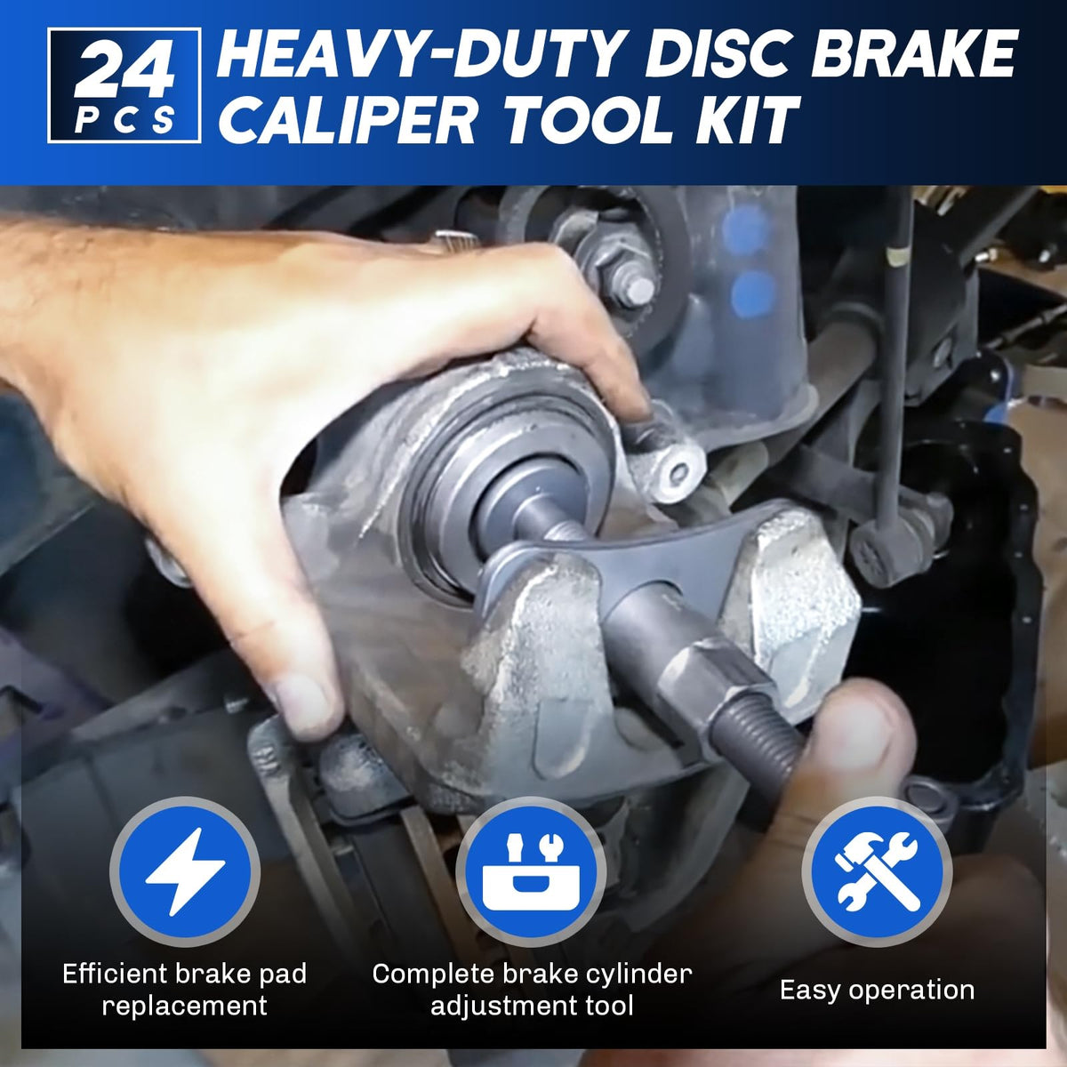 Heavy-Duty Disc Brake Caliper Tool & Drum Brake Tool F1278
