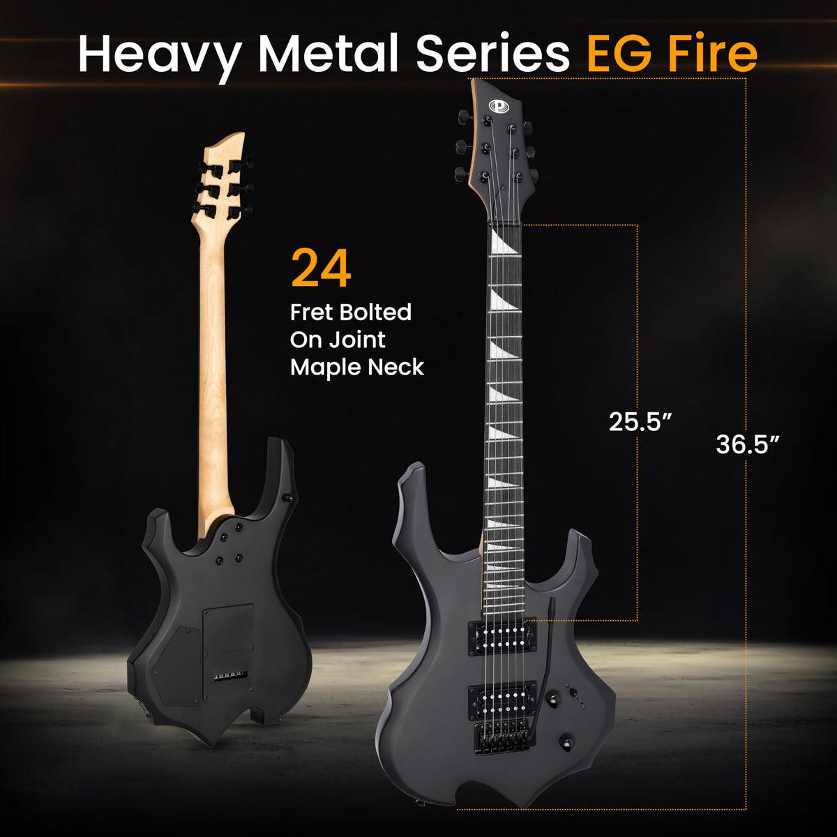 Black Electric Guitar with Amplifier Kit Q47906