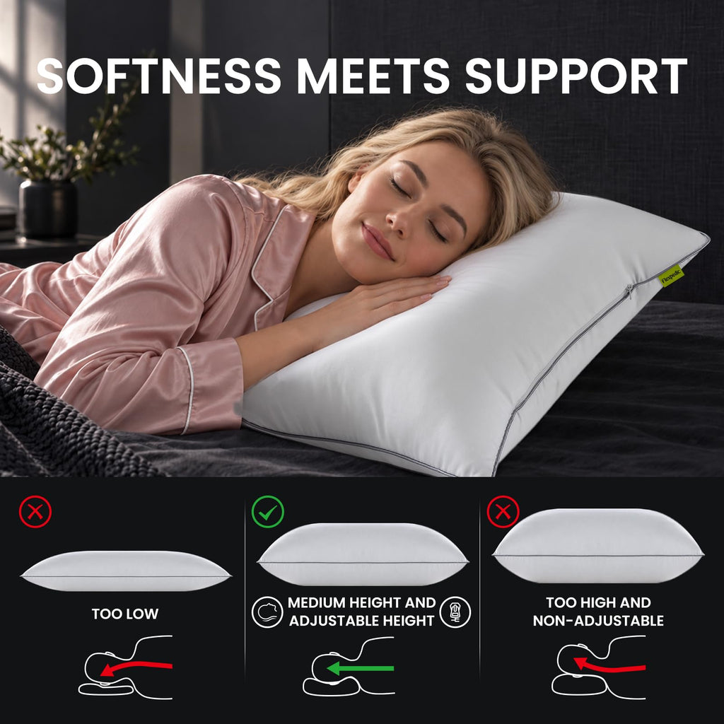 King Size Set of 2 Firm Bed Pillows R20435