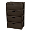 Gray Plastic 3-Drawer Storage Tower with Bins E193