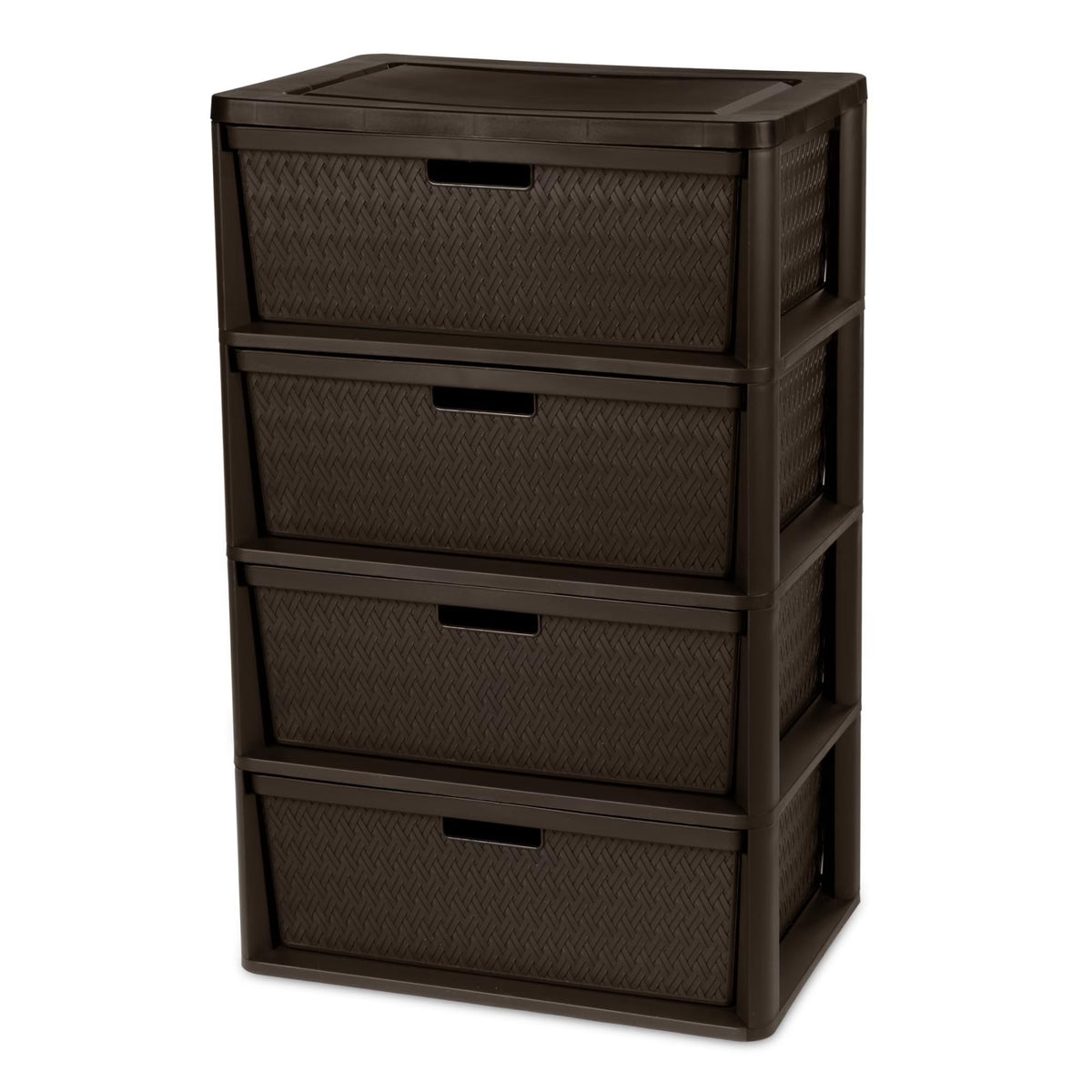 Gray Plastic 3-Drawer Storage Tower with Bins E193