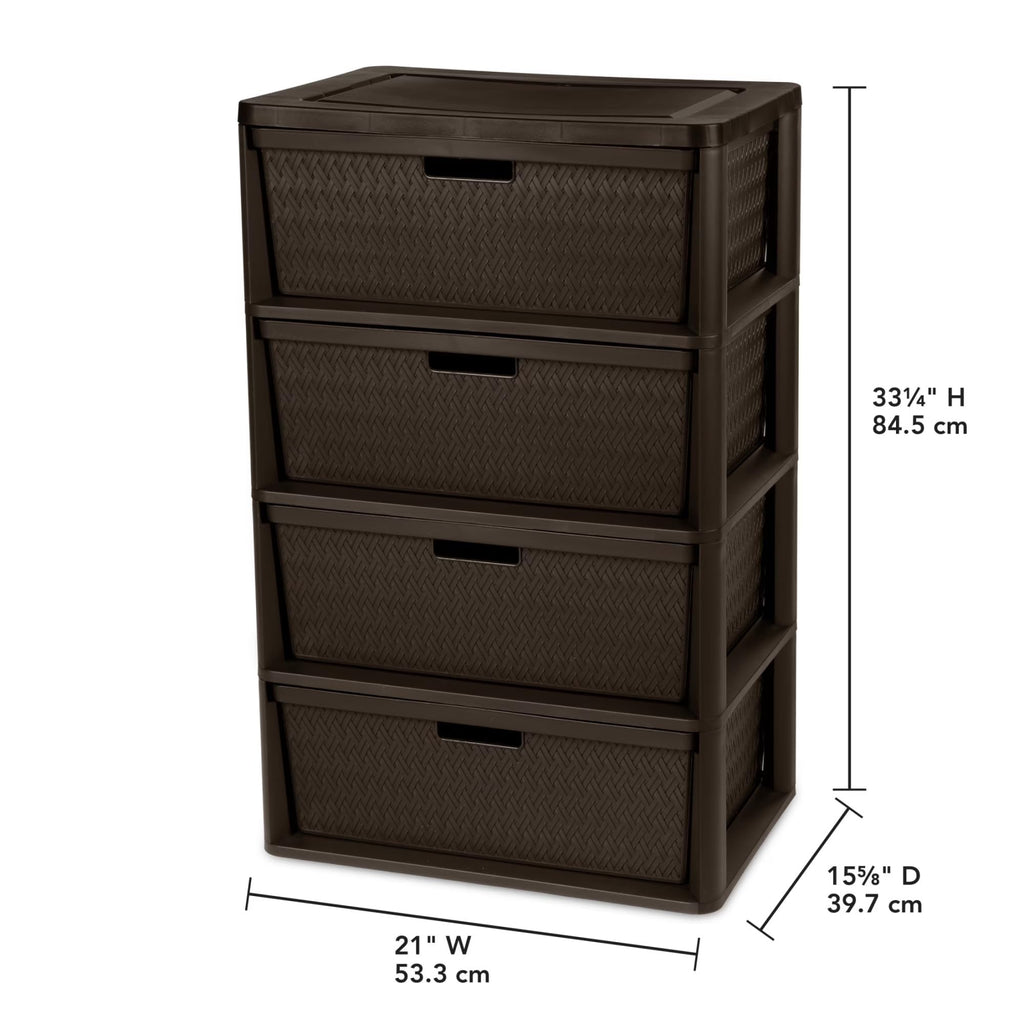 Gray Plastic 3-Drawer Storage Tower with Bins E193