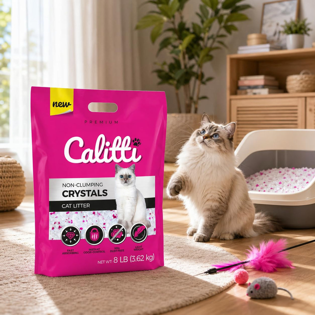 Unscented Dust Free Silica Gel Cat Litter 8 lb Bag L611