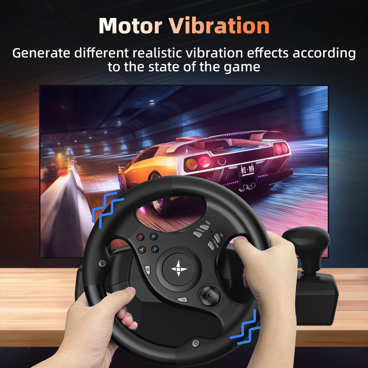 Gaming Steering Wheel with Pedals E510687