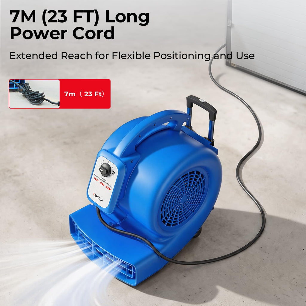 1/2 HP 1800 CFM 3 Speed Air Mover Blower Fan J80314