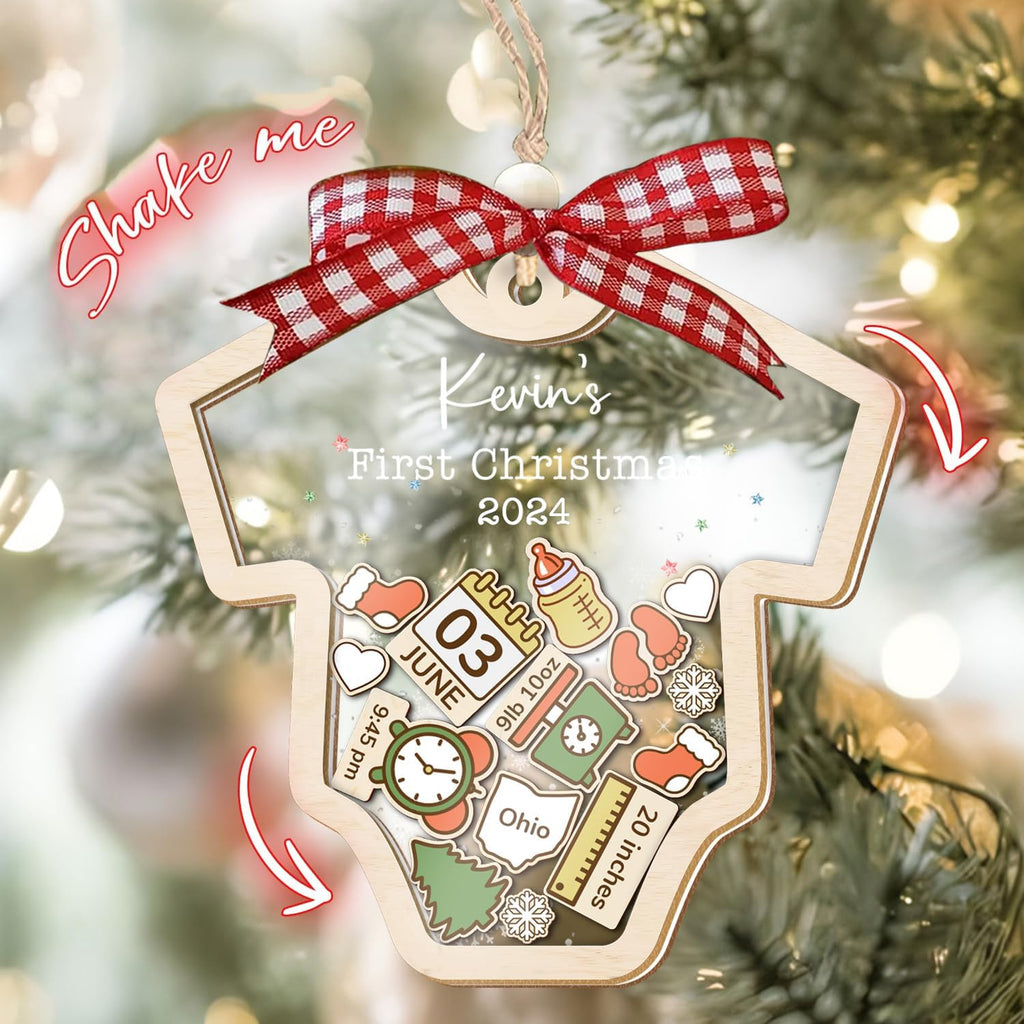 Baby's First Christmas Ornament 2026 Acrylic Wooden 5" H339929