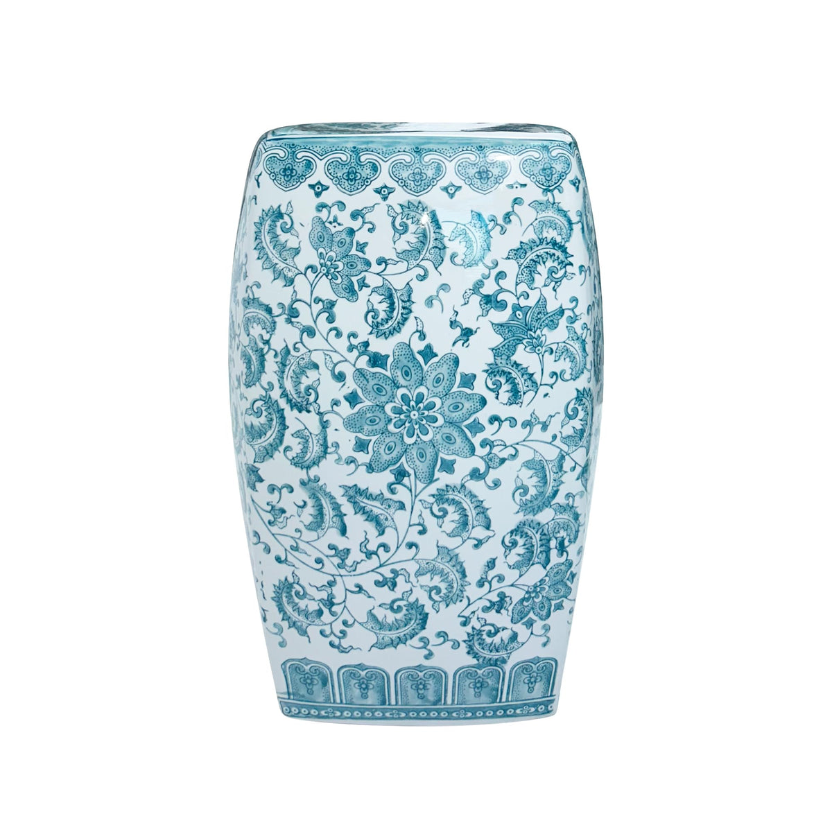 Teal Blue Ceramic Garden Stool U71194
