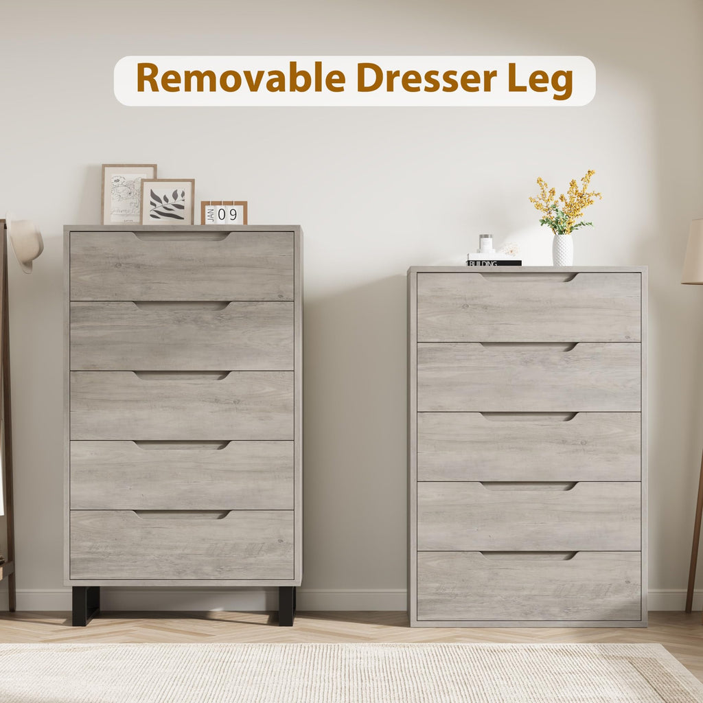 5 Drawer Vertical Dresser with Storage O79913