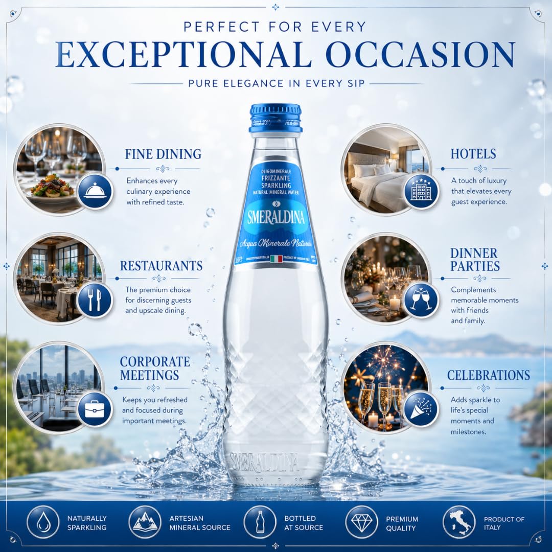 Sparkling Natural Mineral Water 11.2 fl oz Pack of 12 V417