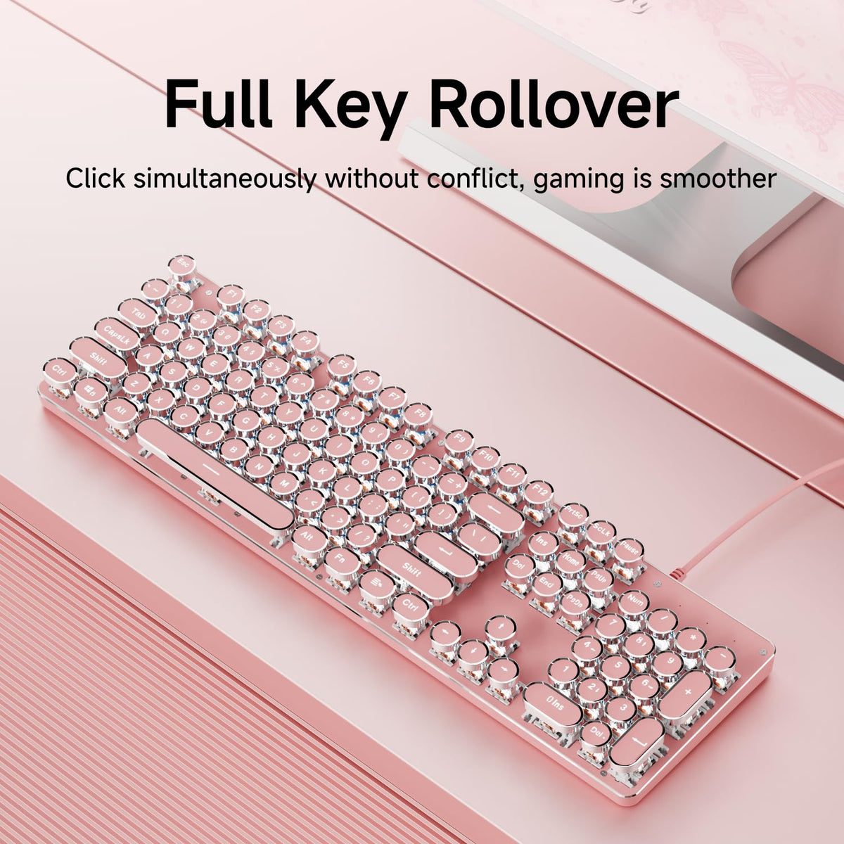 Wired Mechanical Keyboard with White Backlit S388322
