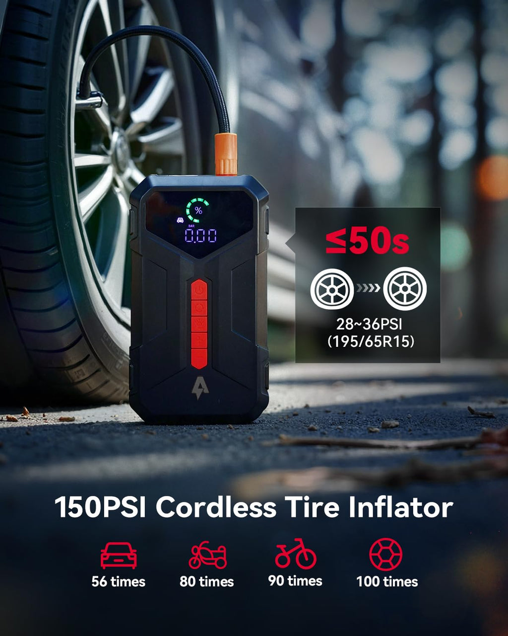 4000A Jump Starter with 150PSI Air Compressor Y446