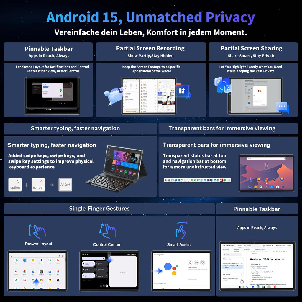 10 Inch Android Tablet with Keyboard H69559