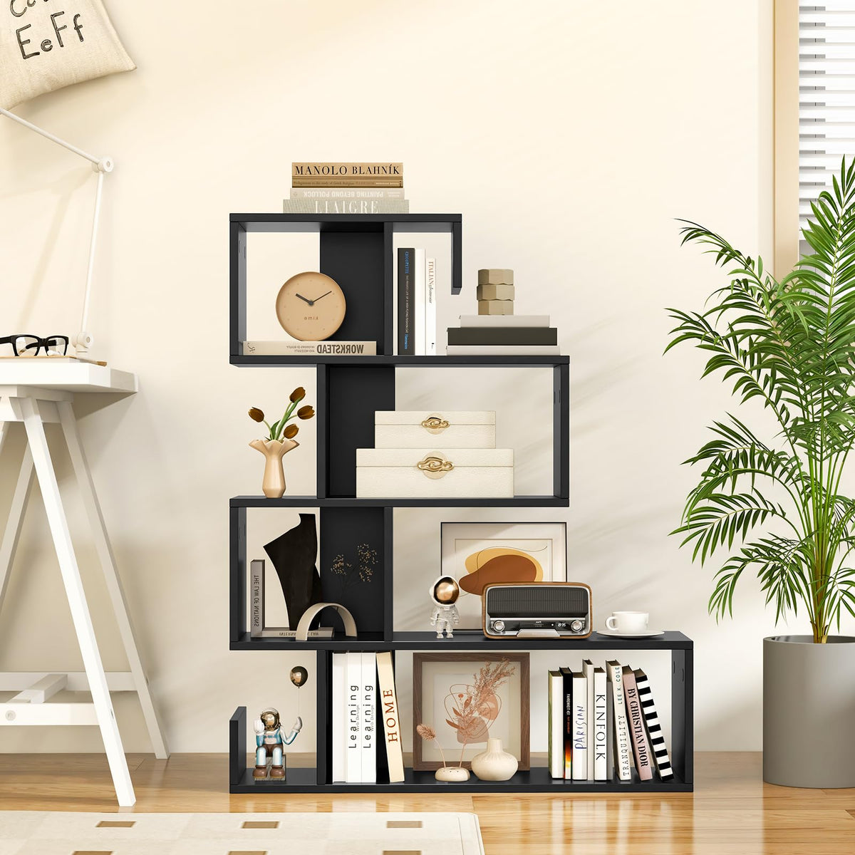 5-Tier Geometric Bookshelf E850