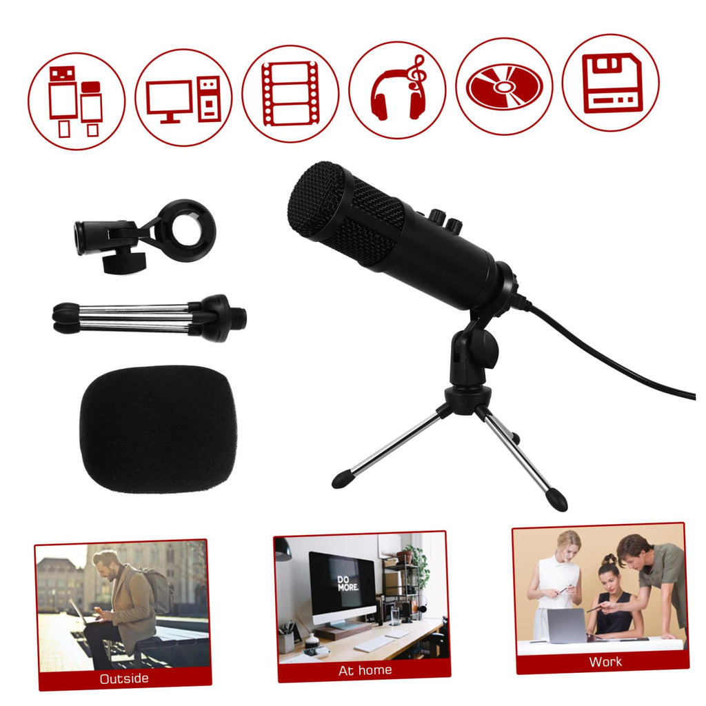 USB Condenser Microphone with Tripod Stand and USB Cable C76213