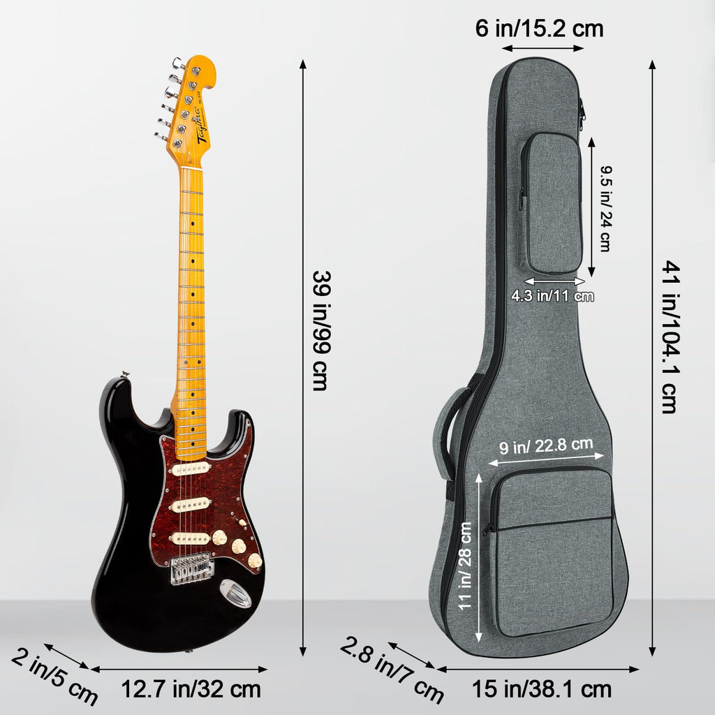 Padded Electric Guitar Gig Bag with Neck Strap W1222