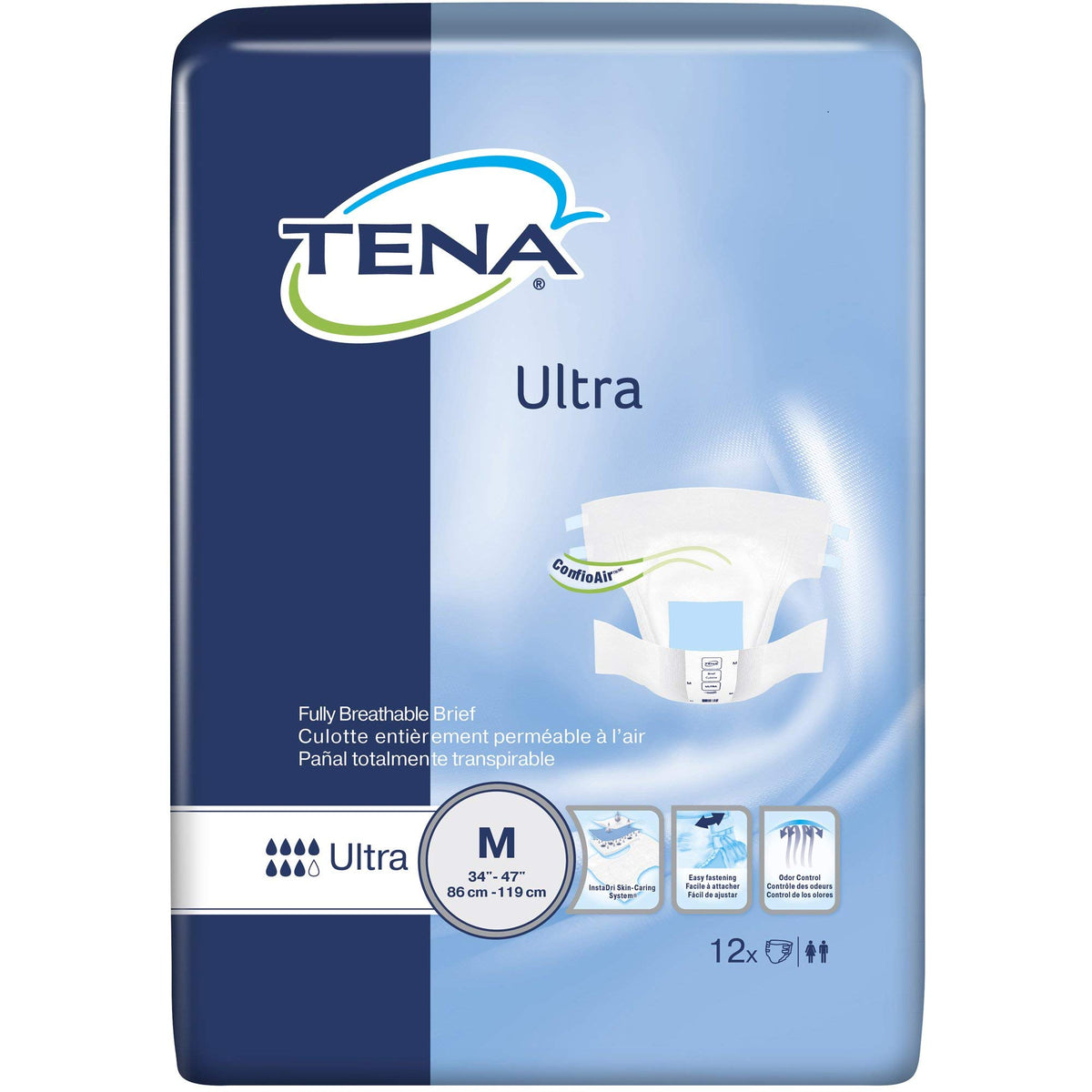 Medium Heavy Absorbency Unisex Briefs 12 ct V5297