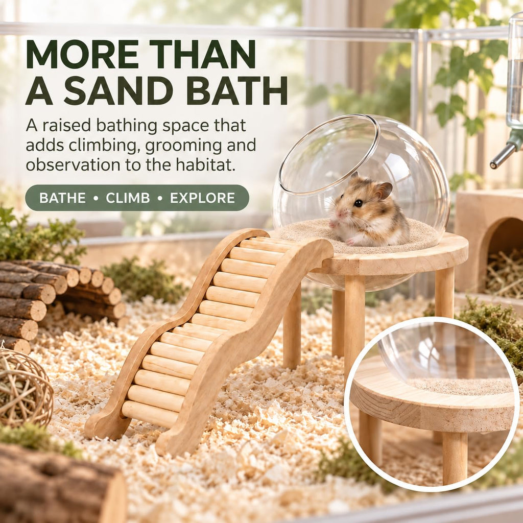 Hamster Bath Container with Clear Dome O585713