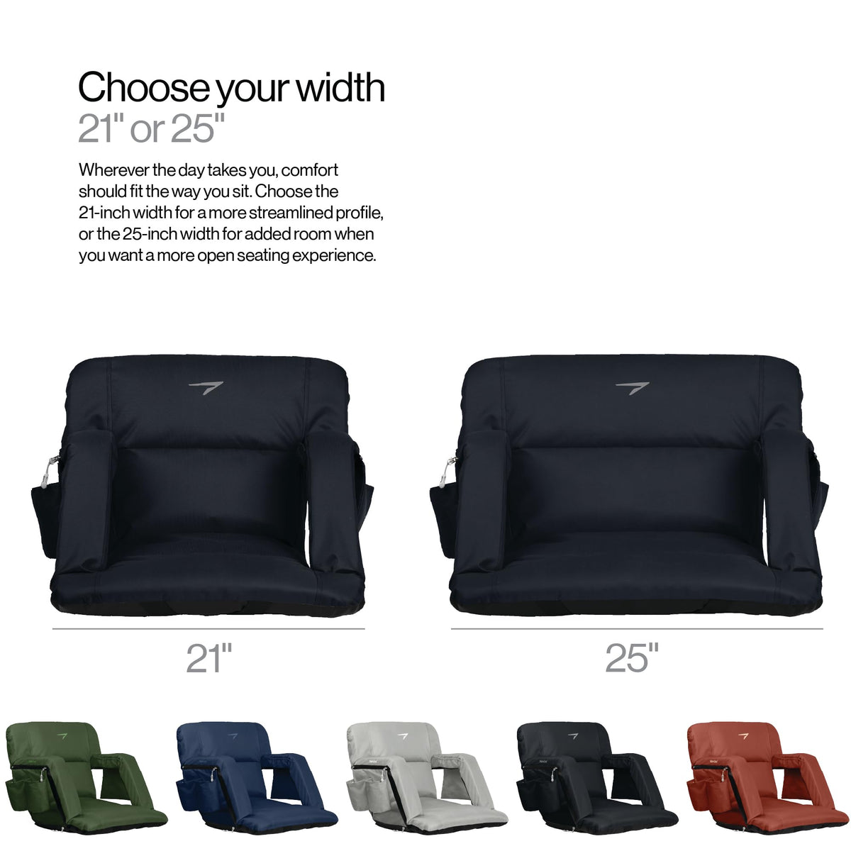Wide Padded Bleacher Chair with Back Support X154653