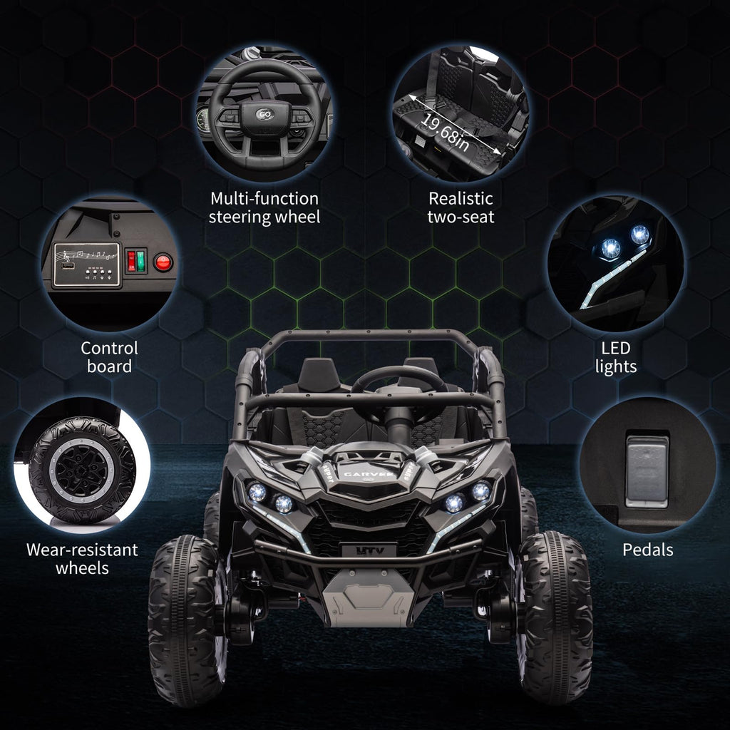 24V 2-Seater Kids Ride on Car with Remote Control 4WD Electric Truck T61451