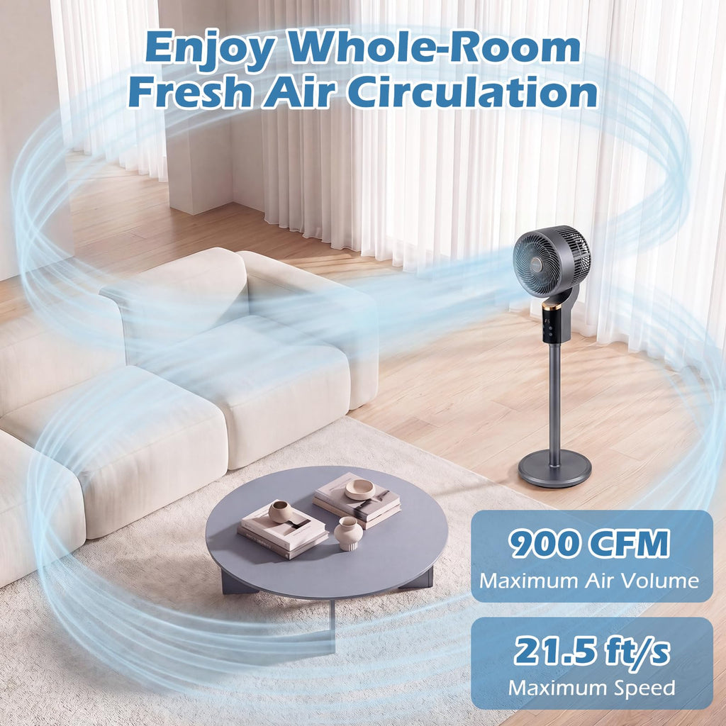Compact Oscillating Standing Fan J60197