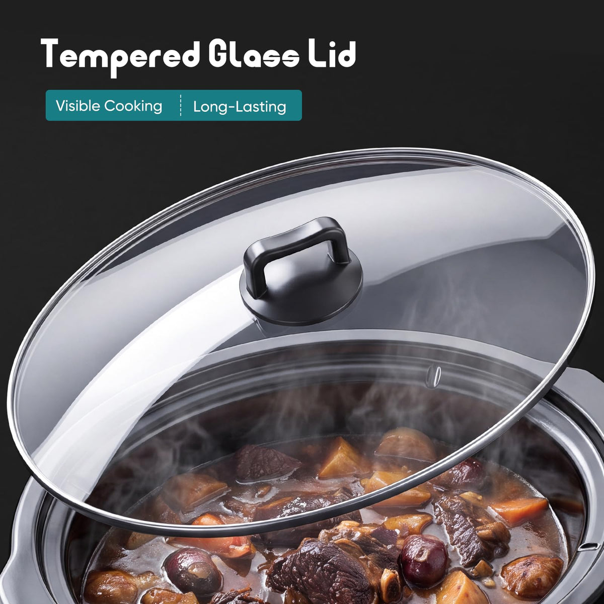 8 Quart Programmable Ceramic Nonstick Slow Cooker V498223