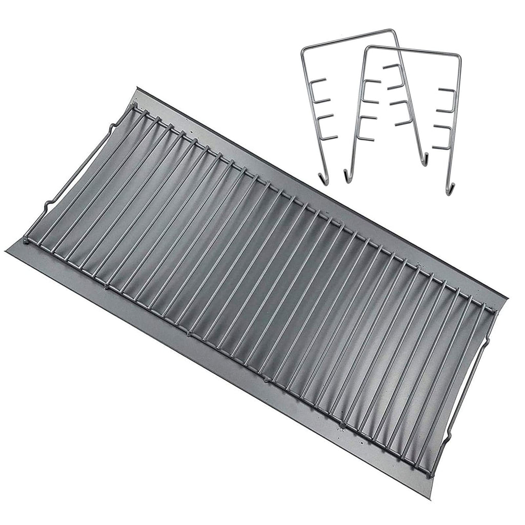 27 Inch Ash Pan Replacement Parts with 2pcs Fire Grate Hanger Set W361