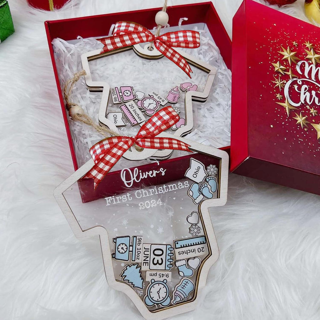 Baby's First Christmas Ornament 2026 Acrylic Wooden 5" H339929