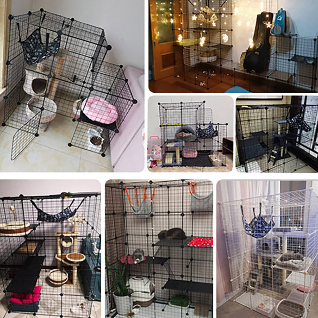 Metal Wire Cat Cage Indoor Playpen Kennel Crate H121