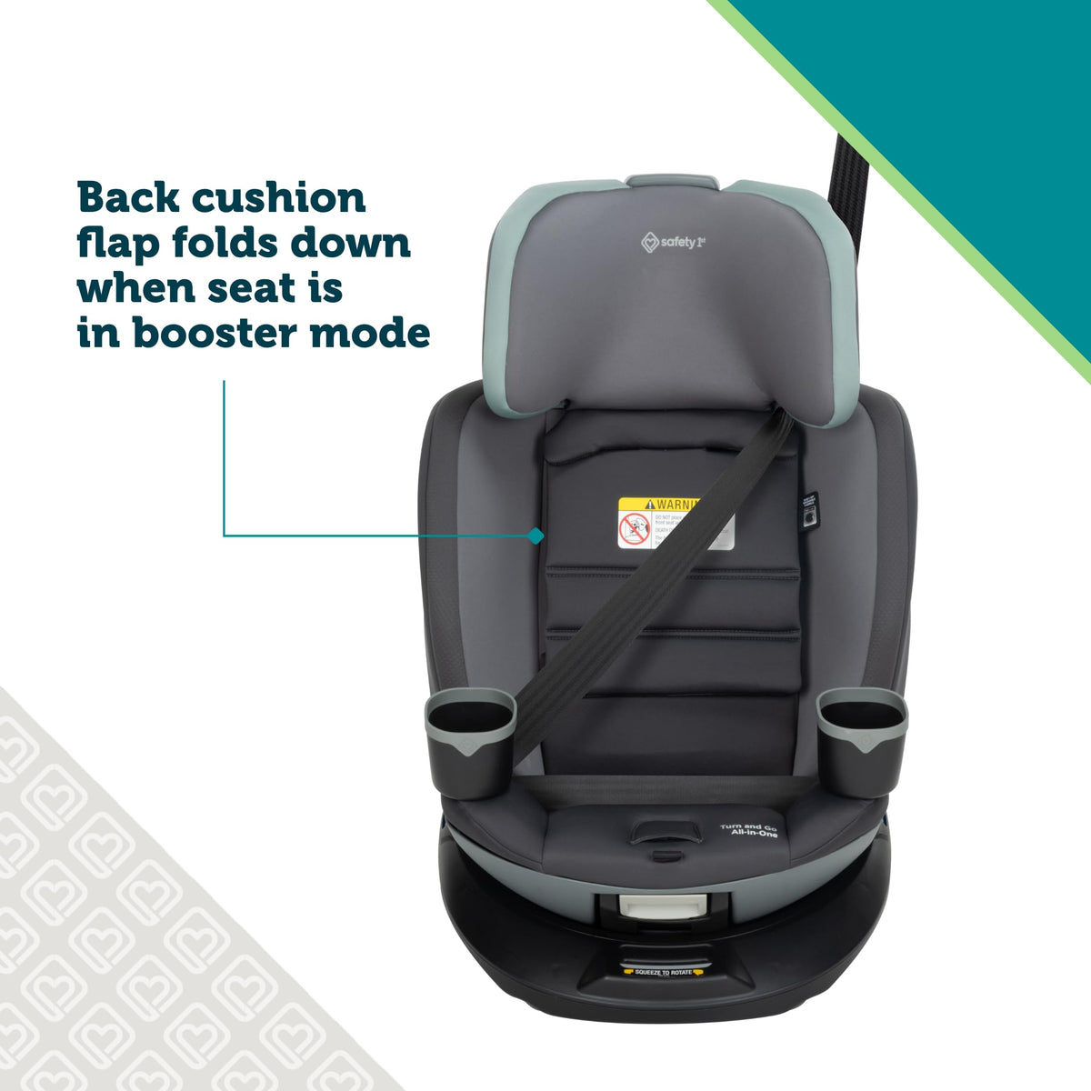 360 Rotating Convertible Car Seat, 5-100 lbs G40445