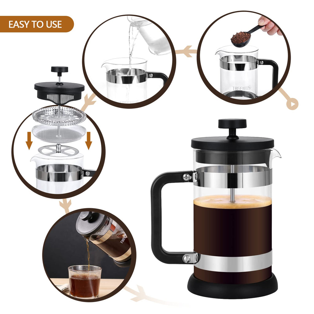 21 oz Borosilicate Glass French Press X728878