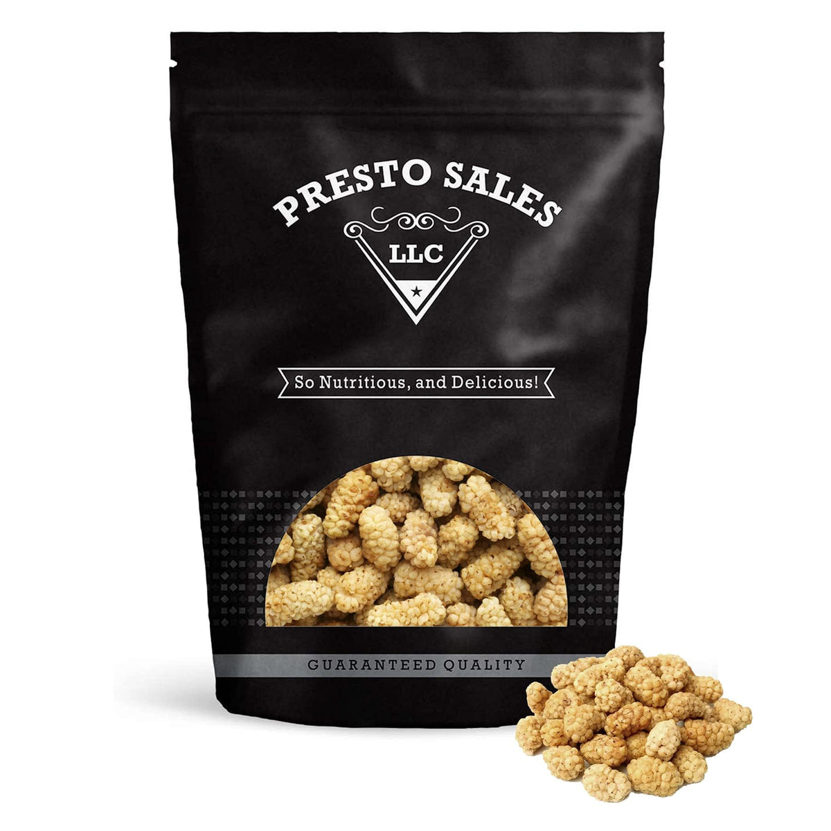 Sun Dried White Mulberries 5 lbs. Resealable Pouch Z21467