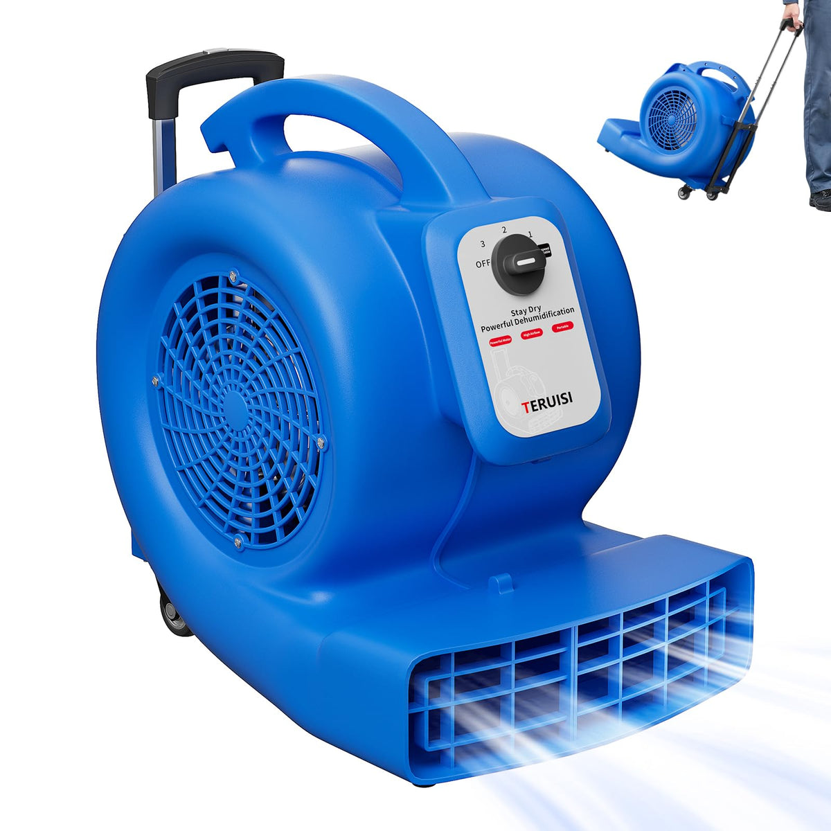 1/2 HP 1800 CFM 3 Speed Air Mover Blower Fan J80314