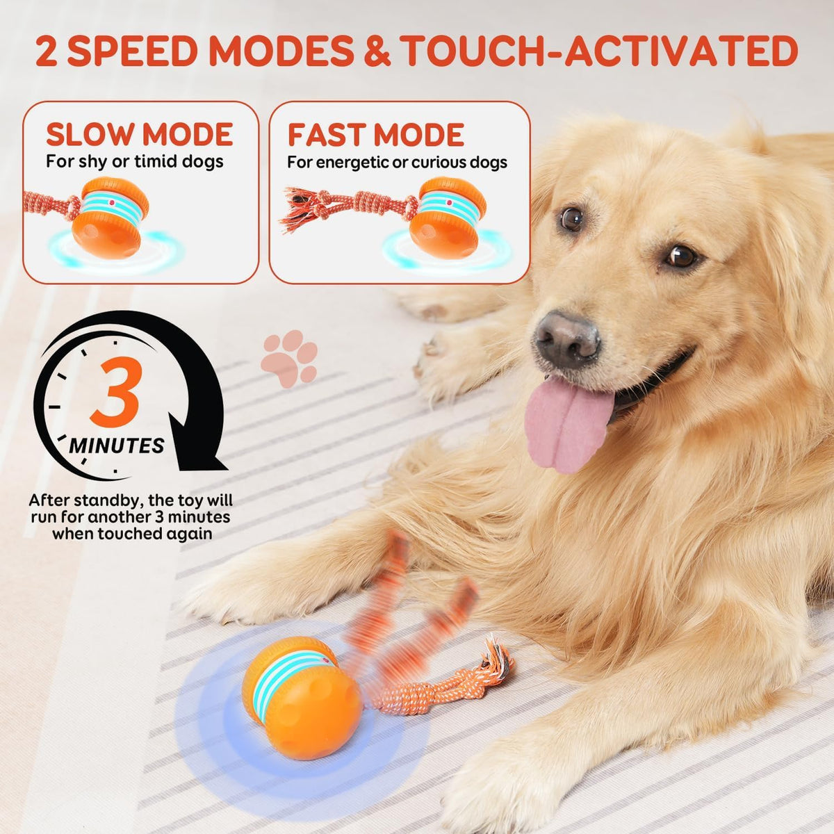 Electric Moving Dog Ball with Rope B232