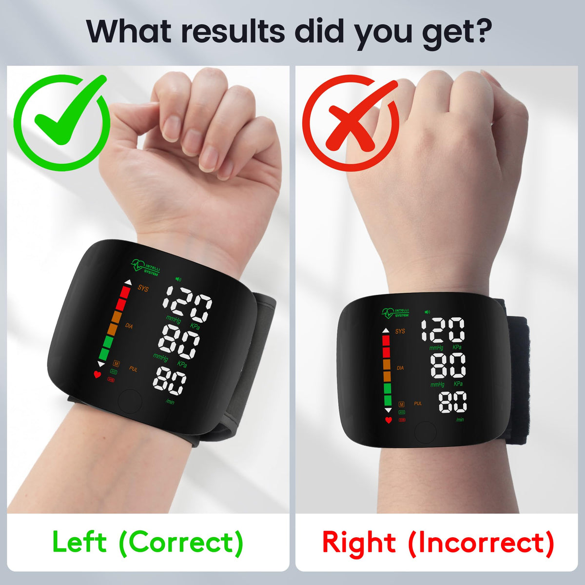 Wrist Blood Pressure Monitor Led Display Black P184
