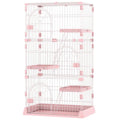 3/4-Tier Wire Cat Cage Playpen Kennel with Hammock H418