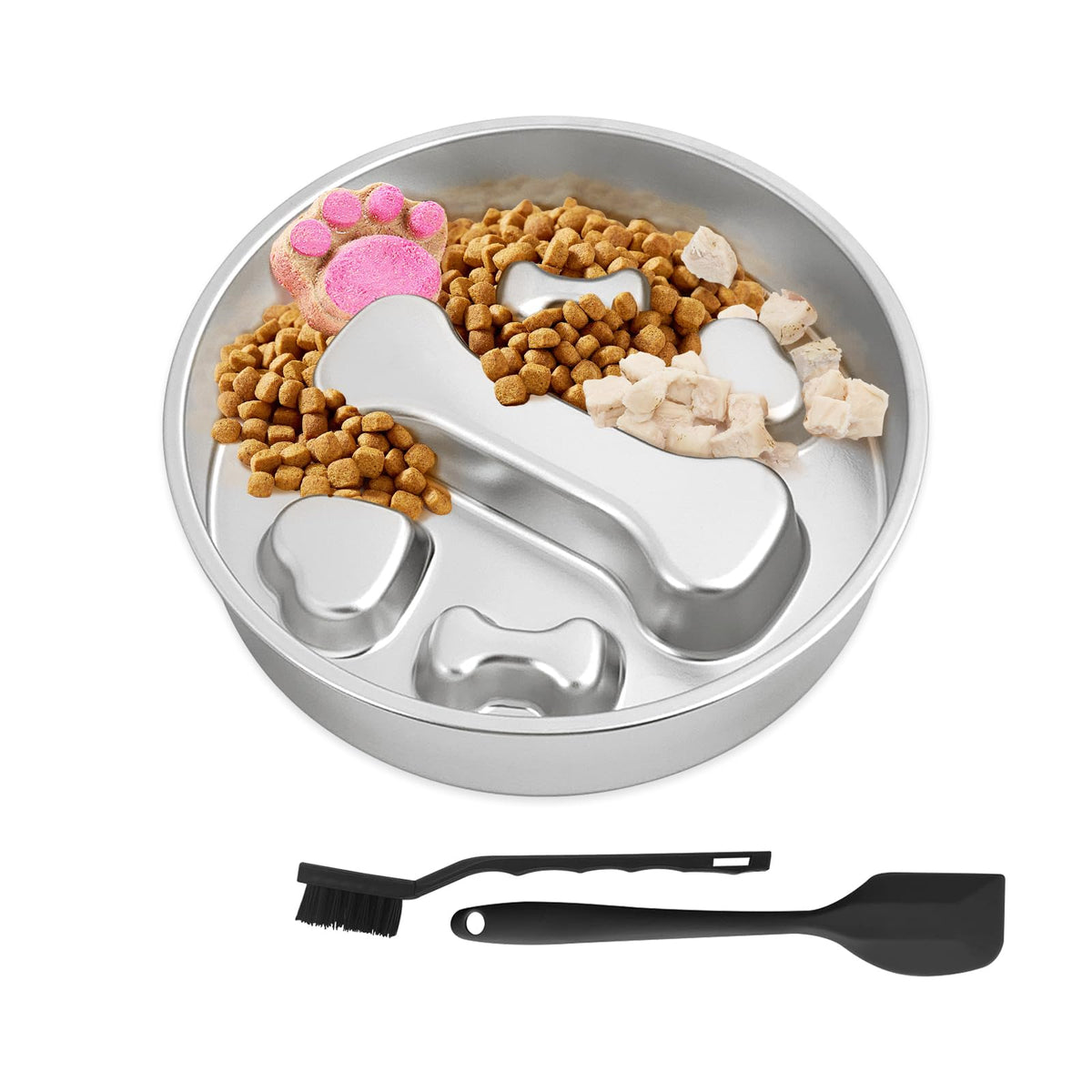 Stainless Steel Slow Feeder Dog Bowls F799